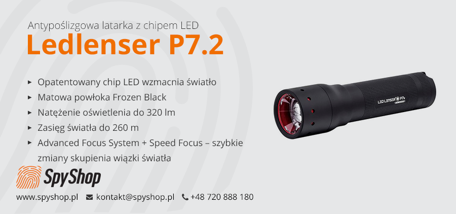 Antypoślizgowa latarka z chipem LED Ledlenser p7.2