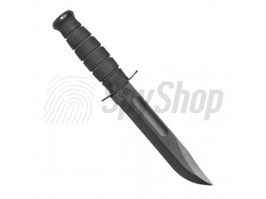 Nóż wojskowy z ostrzem stałym Ka-Bar 1211 black - głownia Cip Point, antyodblaskowa powłoka, skórzana pochwa