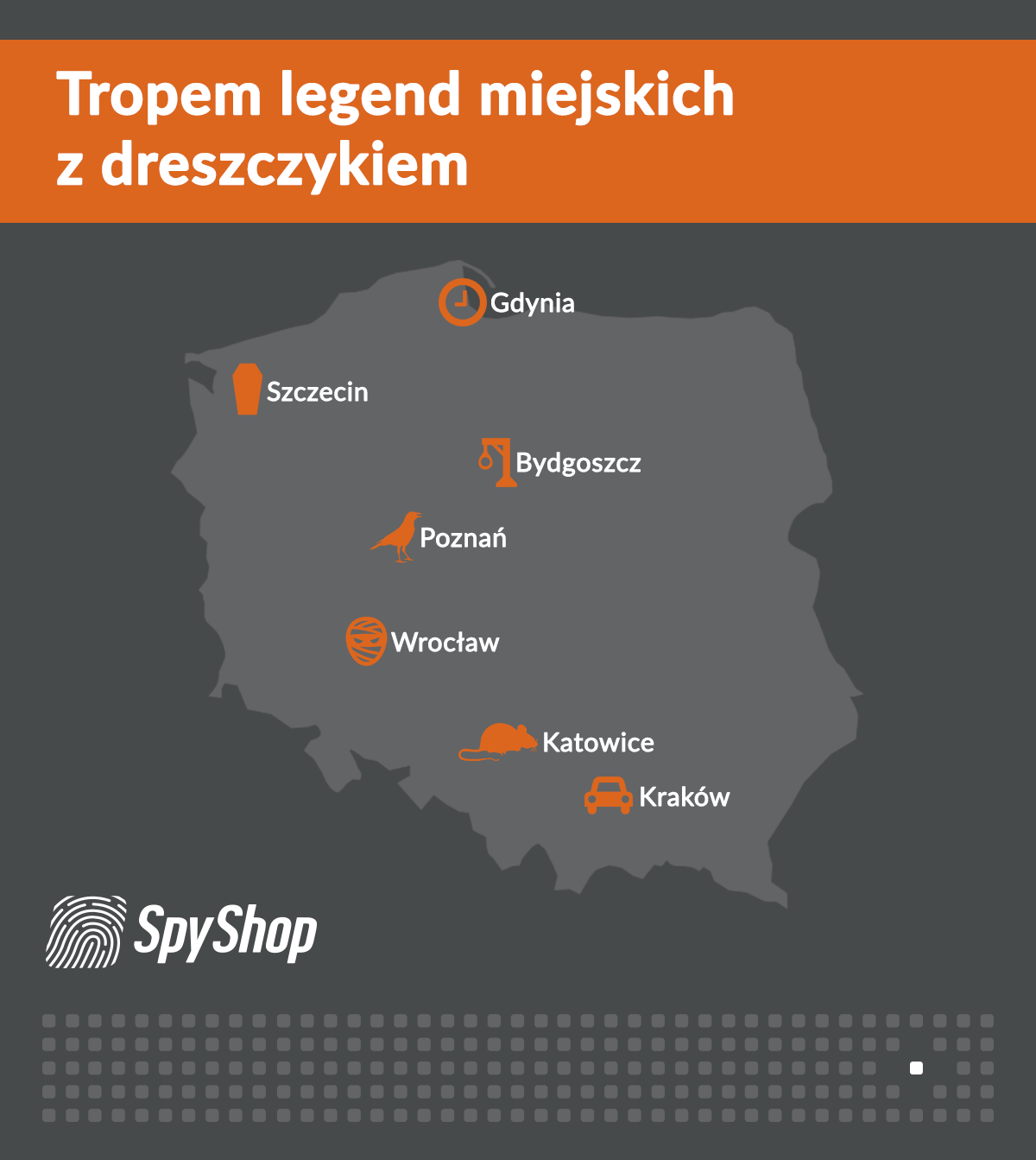 legendy miejskie miast Polski tropem sklepów spy shop