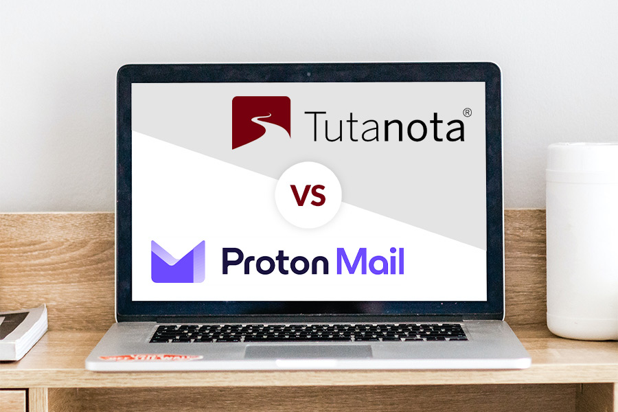 Tutanota vs ProtonMail pulpit laptopa