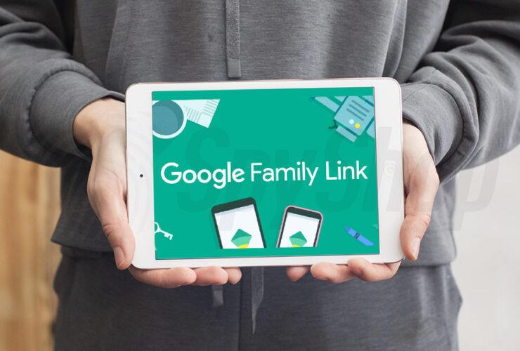 biały tablet z włączoną aplikacją Google Family Link